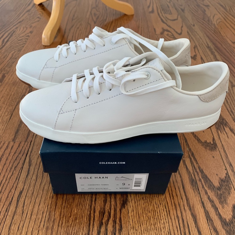 Cole Hann grand pro tennis shoe- arctic white